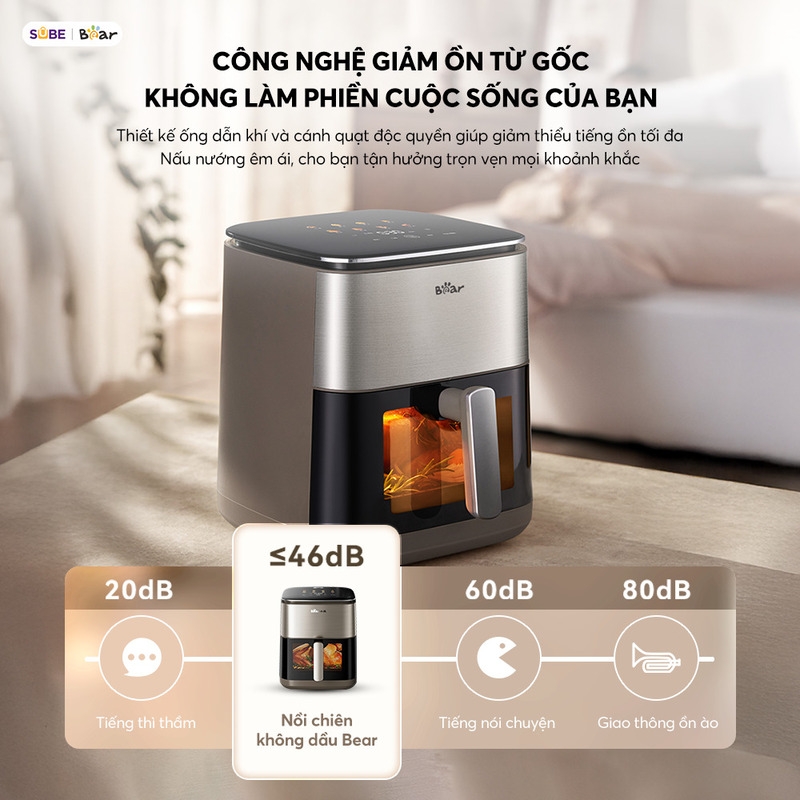 [SALE 20/10] Nồi chiên không dầu Bear 6.2L AF-5H20J75